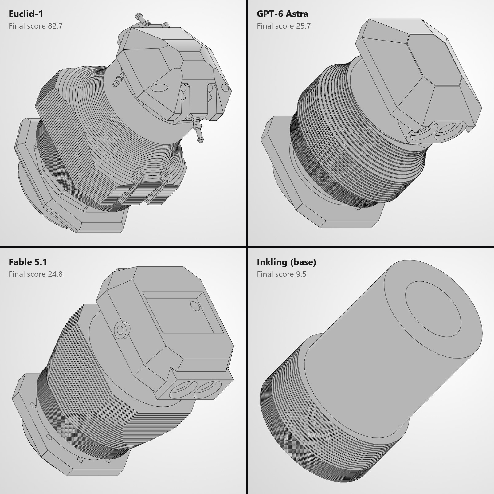 What each model built, top-front-right isometric in SOLIDWORKS